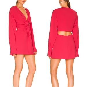 A.L.C. Zoey Twist-Front Crepe Mini Dress